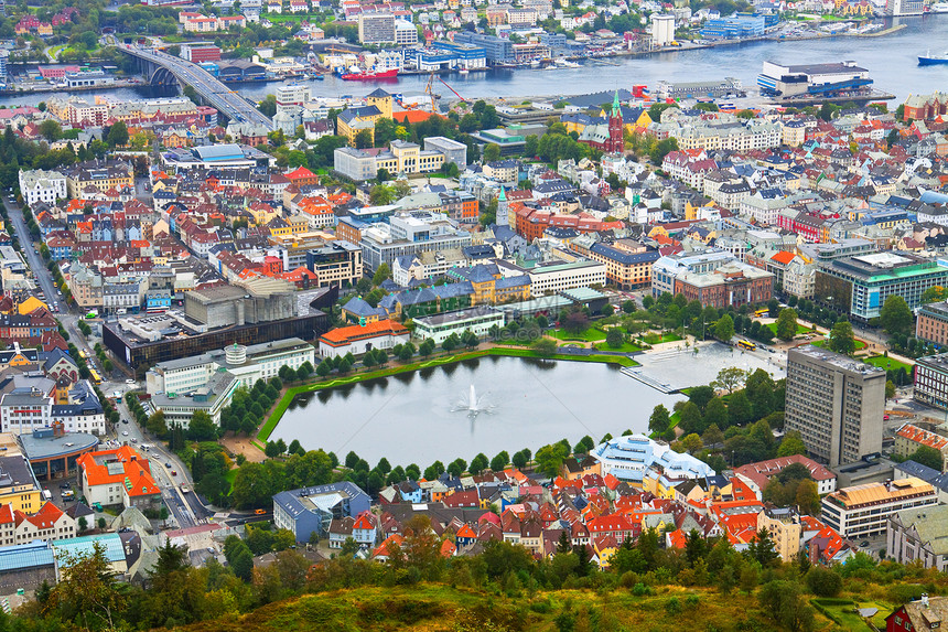挪威卑尔根航空全景图片