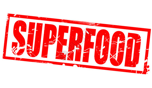 红色框架的超级食品单词3D图片
