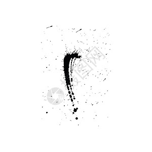 喷雾矢量抽象的grungeblobs背景白色为黑矢量插图背景