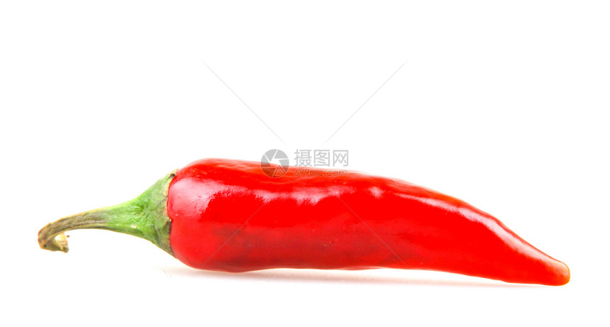 红辣椒白背景孤立的红辣椒图片