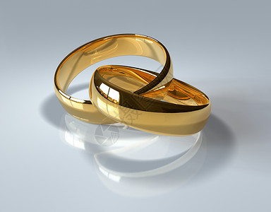 金结婚戒指图片