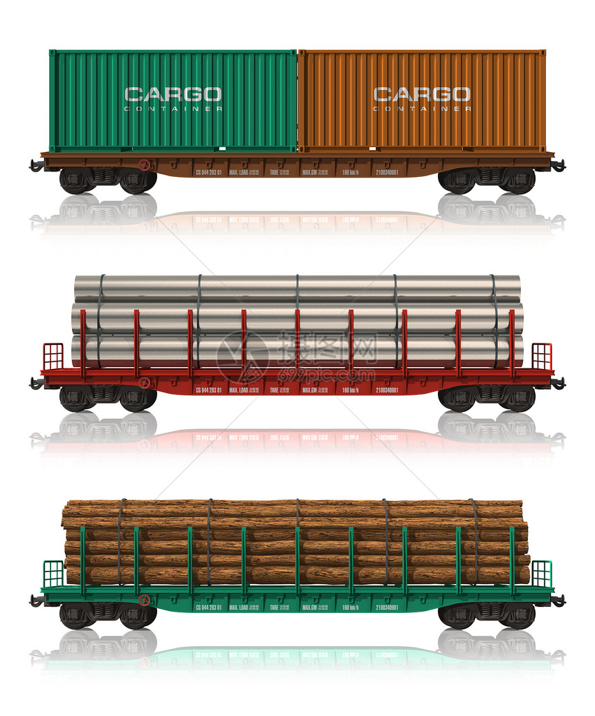一套铁路货运汽车图片