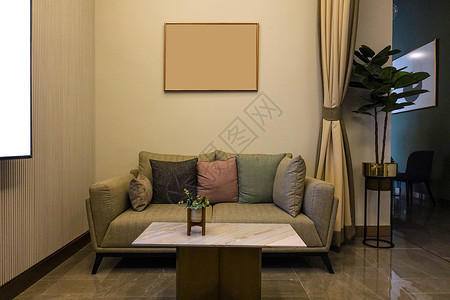豪华现代客厅家具图片框架沙发装饰晚上图片