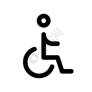 轮椅上的残疾人残疾插画