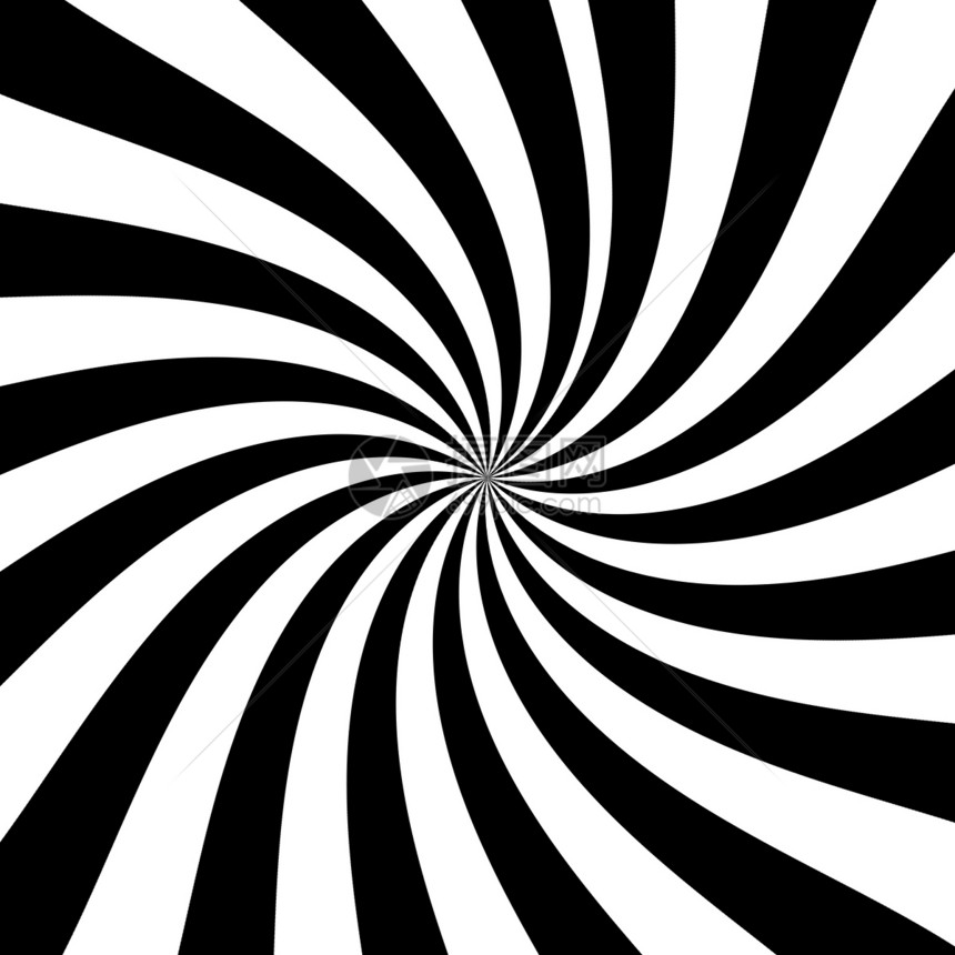 隧道中的黑白螺旋条Ray爆破样式背景光学幻觉抽象模式设计元素线条插图图片