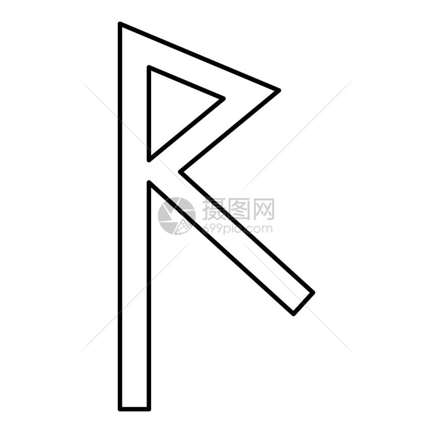 Raidorune突袭符号路标图黑色矢量显示平板风格简单图像图片