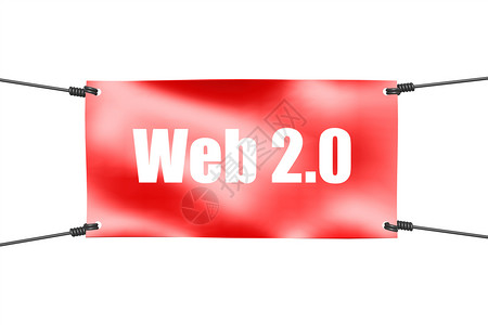 Web20字红色领带横幅3D翻譯背景图片