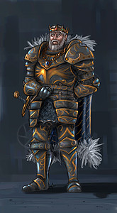 尺子战士号概念艺术数字绘画或全装甲的勇士国王插图背景
