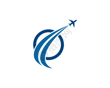 航空公司LOGO飞机图标航空示矢量说明设计Logo模版矢量插画