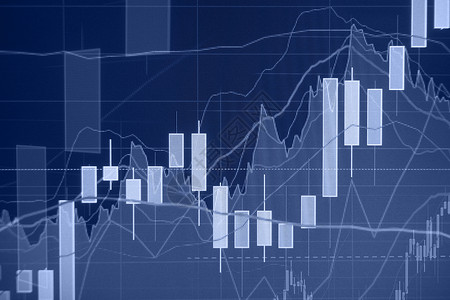Uptrend股市图表和条形金融和商业背景图片