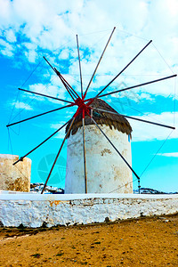 希腊CycladessMykonos岛风mills图片