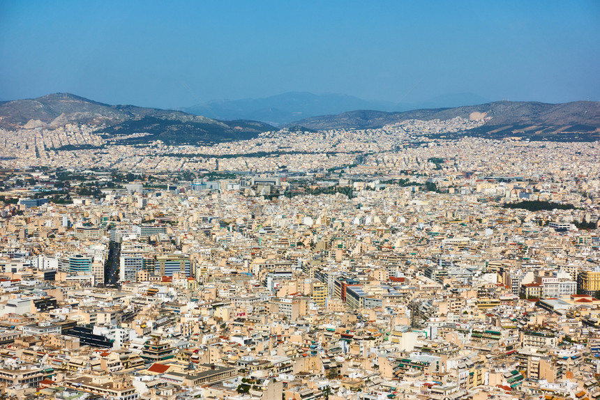 希腊莱卡贝图斯山雅典市居民住区图图片