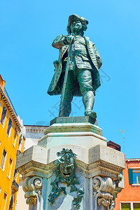 纪念意大利威尼斯卡洛戈尔多尼纪念碑183年在坎波圣巴托洛梅奥建造图片