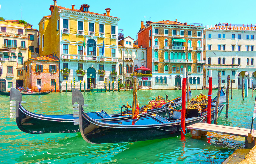 威尼斯大运河的景象图片