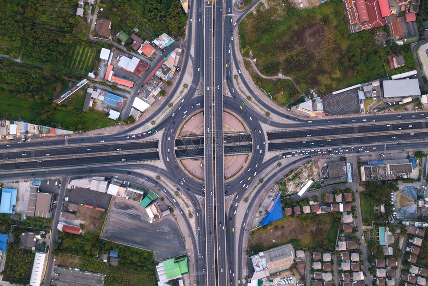 泰国曼谷市环路高速空中美景图片