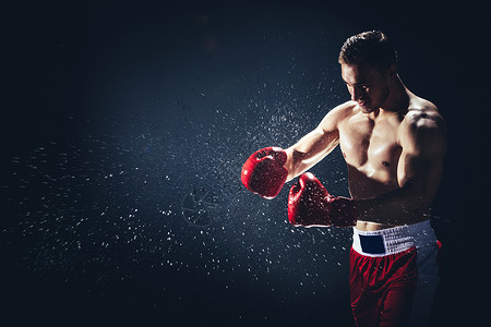 拳手击手准备战斗运动和力量拳手击手图片