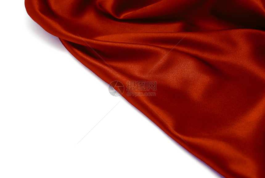 红色的西边织物有美丽的折叠图案图片