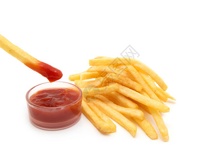 法国薯条和番茄酱图片
