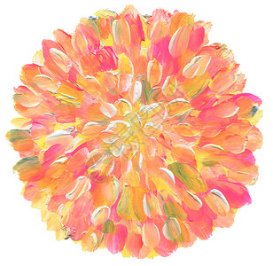 菊花水彩抽象的丙烯和水彩色背景孤立的背景