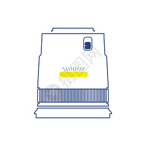 相片机宽透镜图标细线设计矢量插图图片