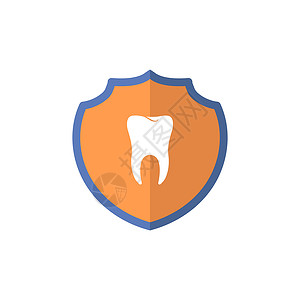 锁LOGO盾牌Logo类型白背景上的清洁牙保护信号卫兵标志医疗图清洁牙保护信号医疗图标背景