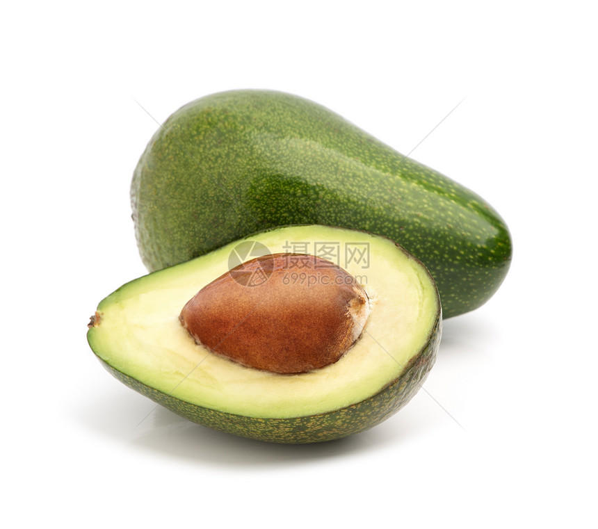 白孤立的阿沃卡多Avocado图片