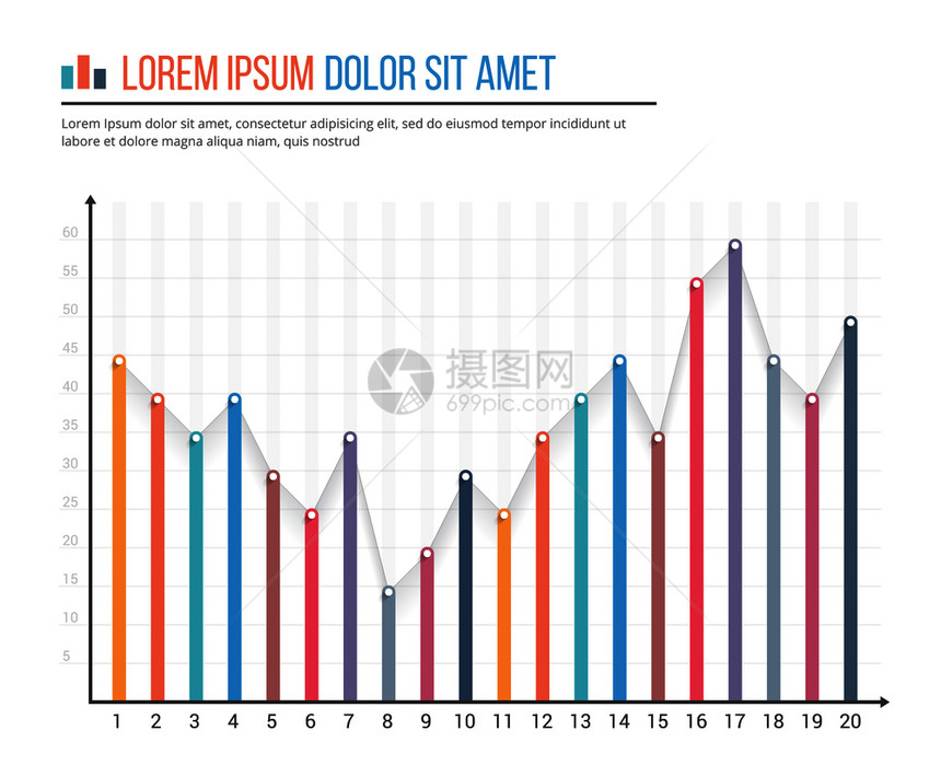 条形图模板商业信息图矢量eps10插图条形模板图片