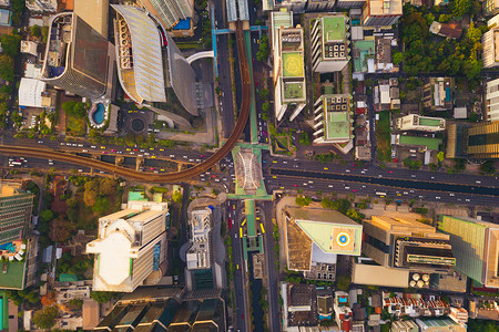曼谷街景空中视图图片
