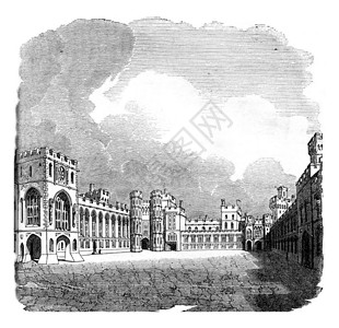 温莎城堡庭院1837年英国丰富多彩的历史图片