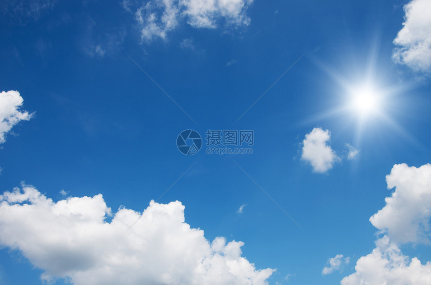 蓝天和太阳图片