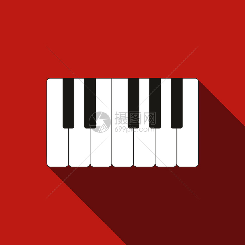 钢琴键图标平板设计用于网络和移动设备钢琴键图标图片