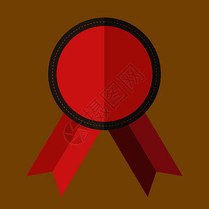 棕色背景的红色徽章图片