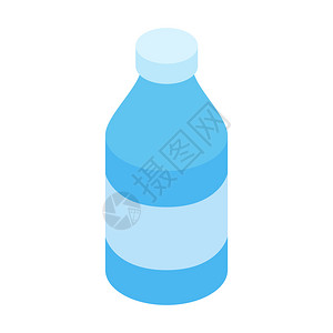 供网络和移动设备使用的瓶装水等度3d图标图片