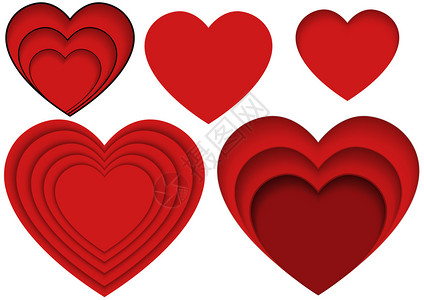 奉献的心应用和网站或说明的心脏形状插画