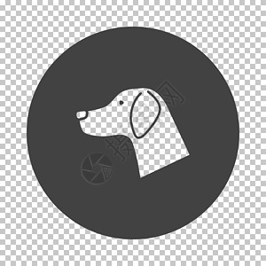 狗图标狗头图标在tranparency网格上减缩tenciil设计矢量插图背景