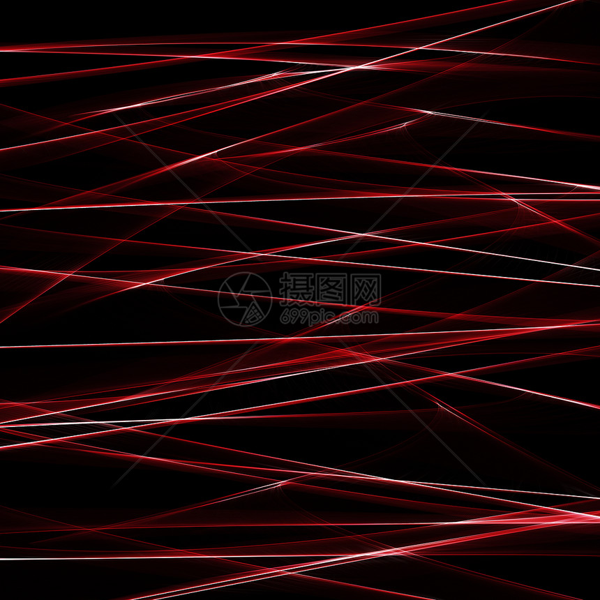 黑暗背景上的红色波设计元素图片