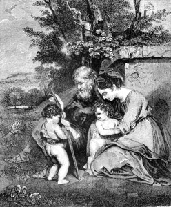 圣家庭约书亚雷诺兹著184年马加辛皮托雷克的古典插图图片