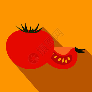 黄色背景上的西红柿图片