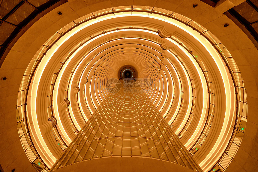 当代酒店建筑结构的隧道上限内地设计背景奢华图片