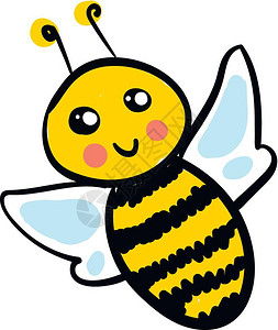 微笑的黄色蜜蜂图片