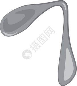 灰色勺子灰色的双勺子向量彩色图画或插插画