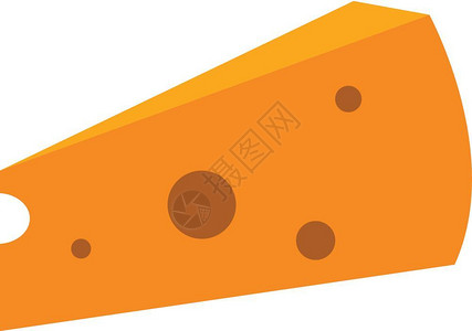 一块奶酪立方体矢量颜色绘画或插图背景图片