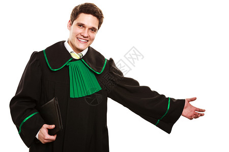 年轻男律师持有案件档提供咨询帮助作出邀请手势律师持有案件作出邀请手势图片