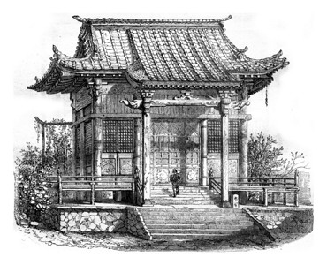 佛教寺庙185年的MagasinPittoresque图片