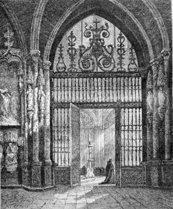 西班牙布尔戈斯大教堂合唱团的铁门1870年马加辛皮托罗尔克图片