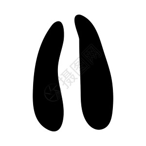 山羊脚印黑色硅粉设计矢量说明图片