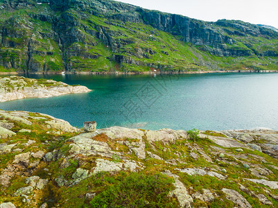 挪威风景旅游景点路线Ryfylke挪威山区湖泊图片