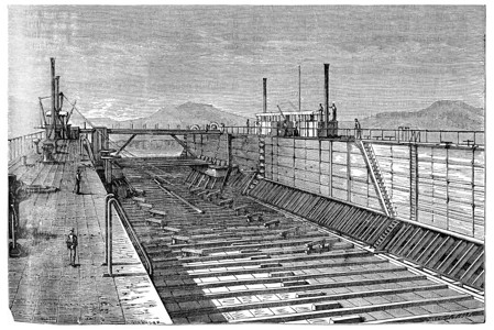 埃及总督浮游码头1875年工业百科全书EOLami图片