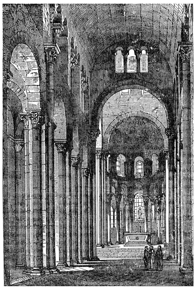 Clermont的NotreDameduPort内部重写插图工业百科全书EOLami1875图片