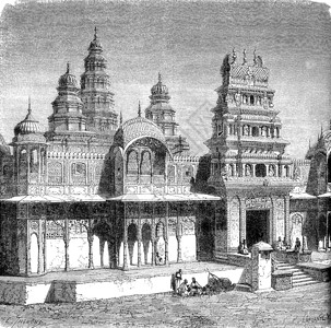 Pushkar的Rama寺庙世界旅游行日报1872年图片